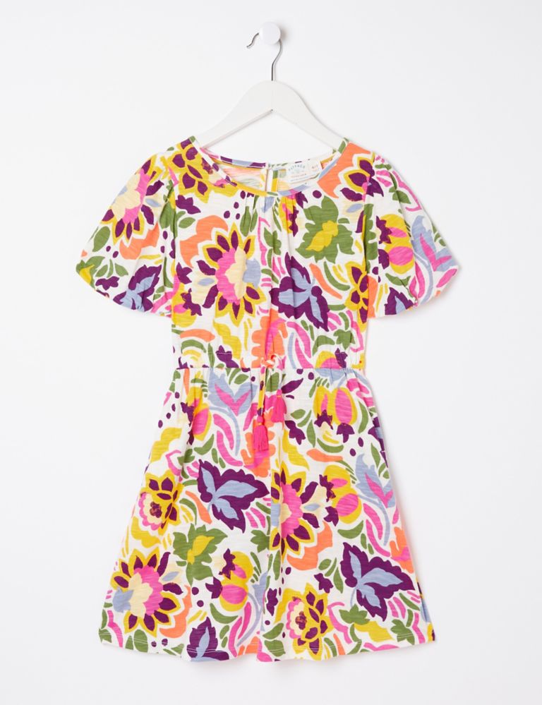 Cotton Rich Floral Dress (3-13 Yrs) 2 of 5