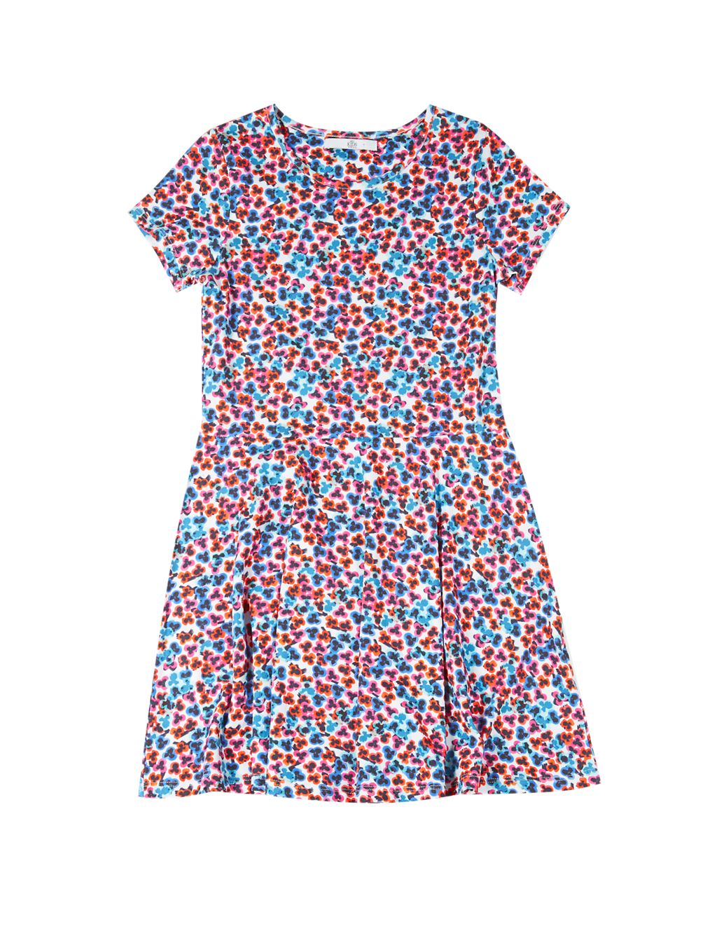 Cotton Rich Floral Dress (5-14 Years) 1 of 3