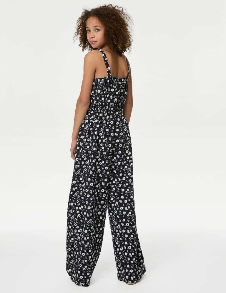 Cotton Rich Floral Jumpsuit (6-16 Yrs) 4 of 4