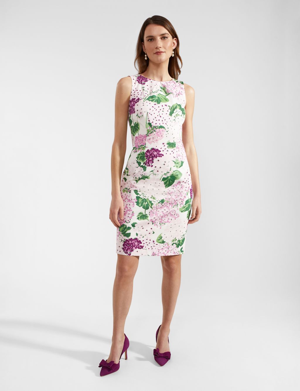 Cotton Rich Floral Knee Length Shift Dress 3 of 8