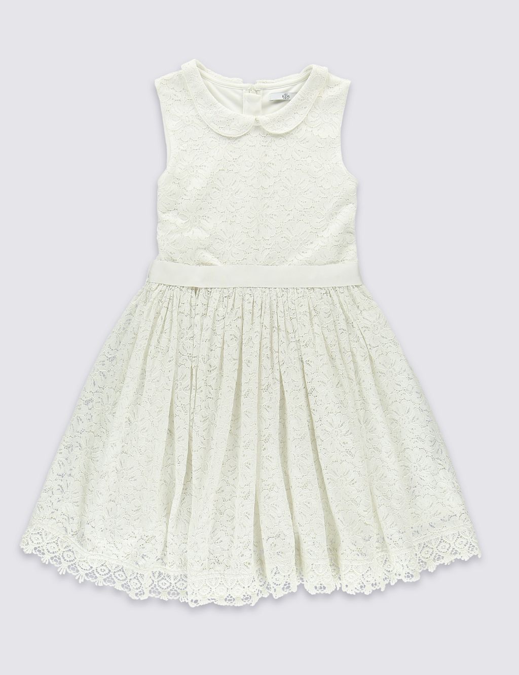 Cotton Rich Floral Lace Dress (5-14 Years) 1 of 3