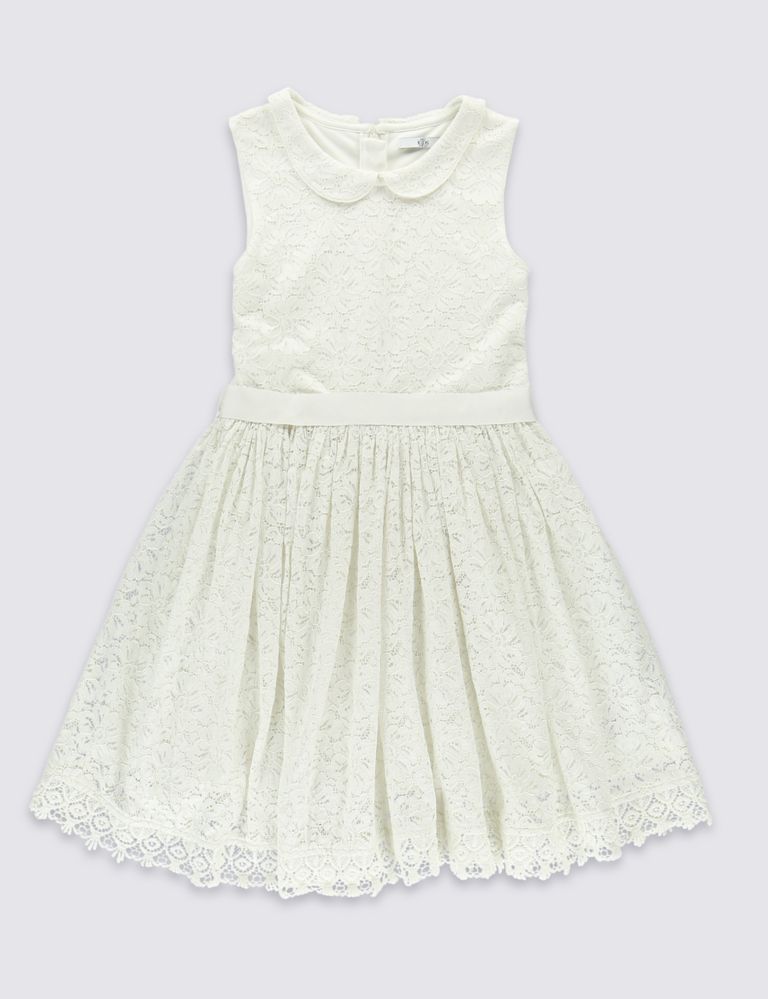 Cotton Rich Floral Lace Dress (5-14 Years) 2 of 3