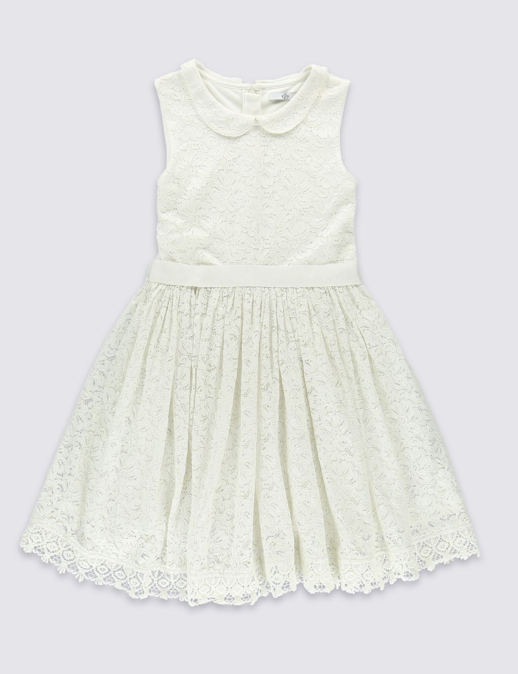 Cotton Rich Floral Lace Dress (5-14 Years) 1 of 3