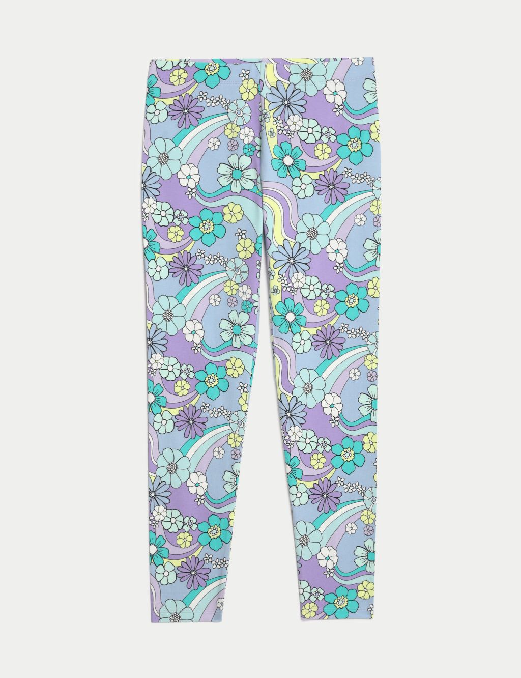 Cotton Rich Floral Leggings (6-16 Yrs) 1 of 5
