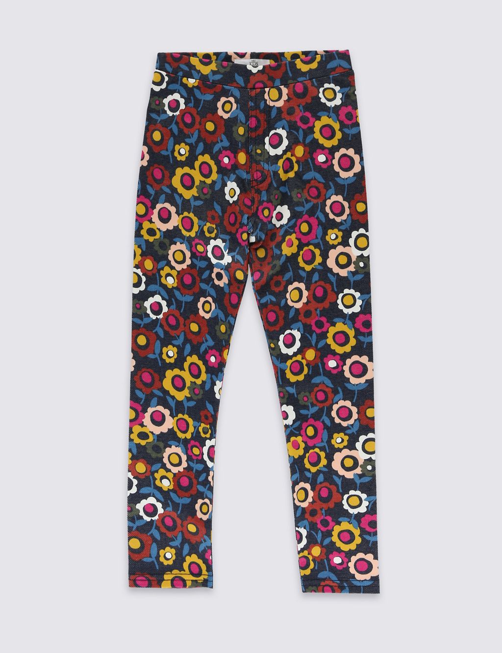 Cotton Rich Floral Print Jeggings (1-7 Years) 1 of 5