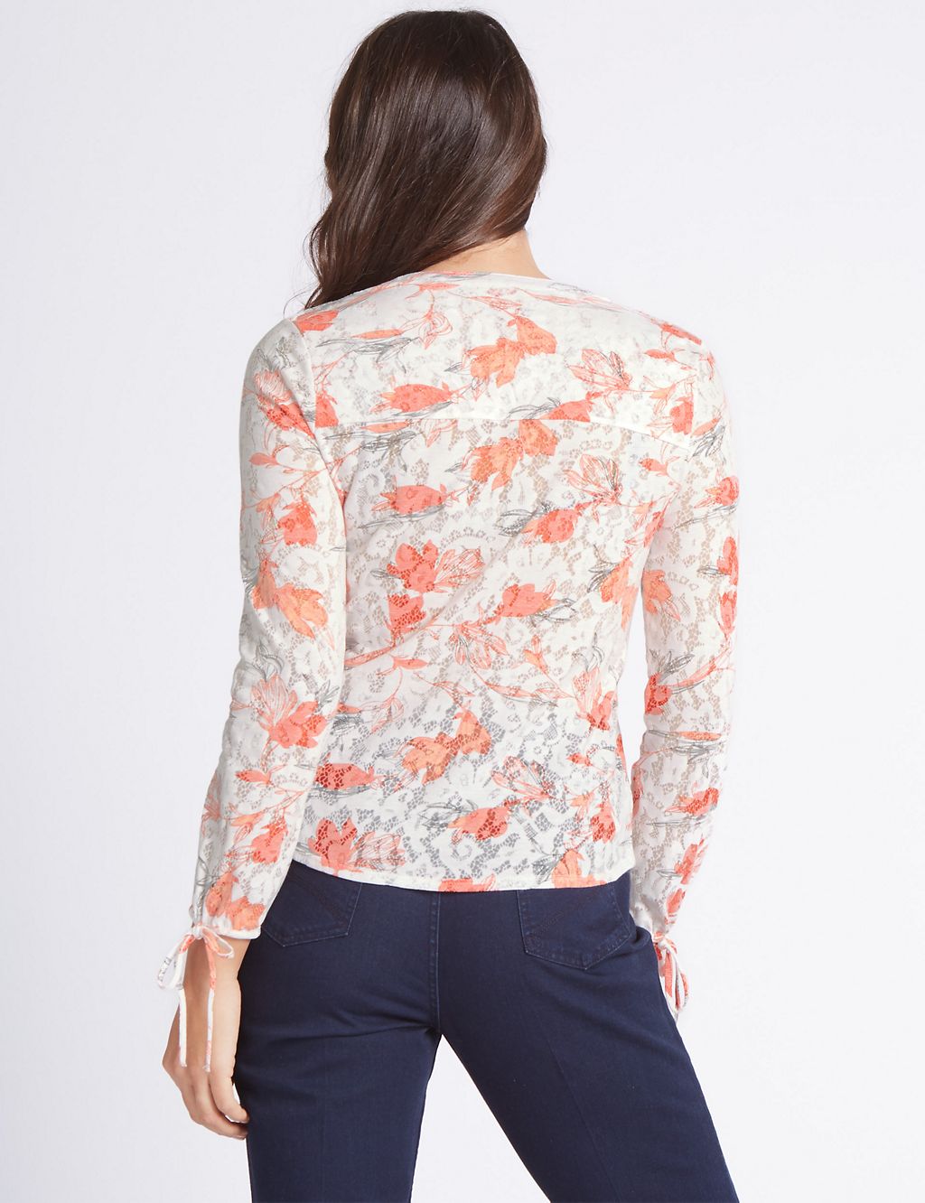 Cotton Rich Floral Print Long Sleeve Shirt 4 of 5