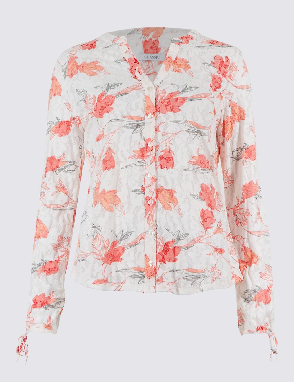 Cotton Rich Floral Print Long Sleeve Shirt 1 of 5