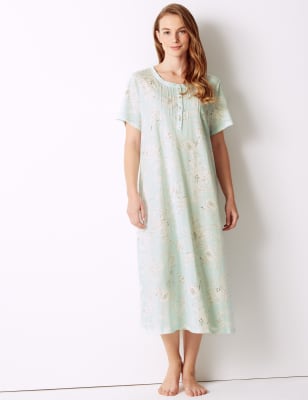 m&s white cotton nightdress