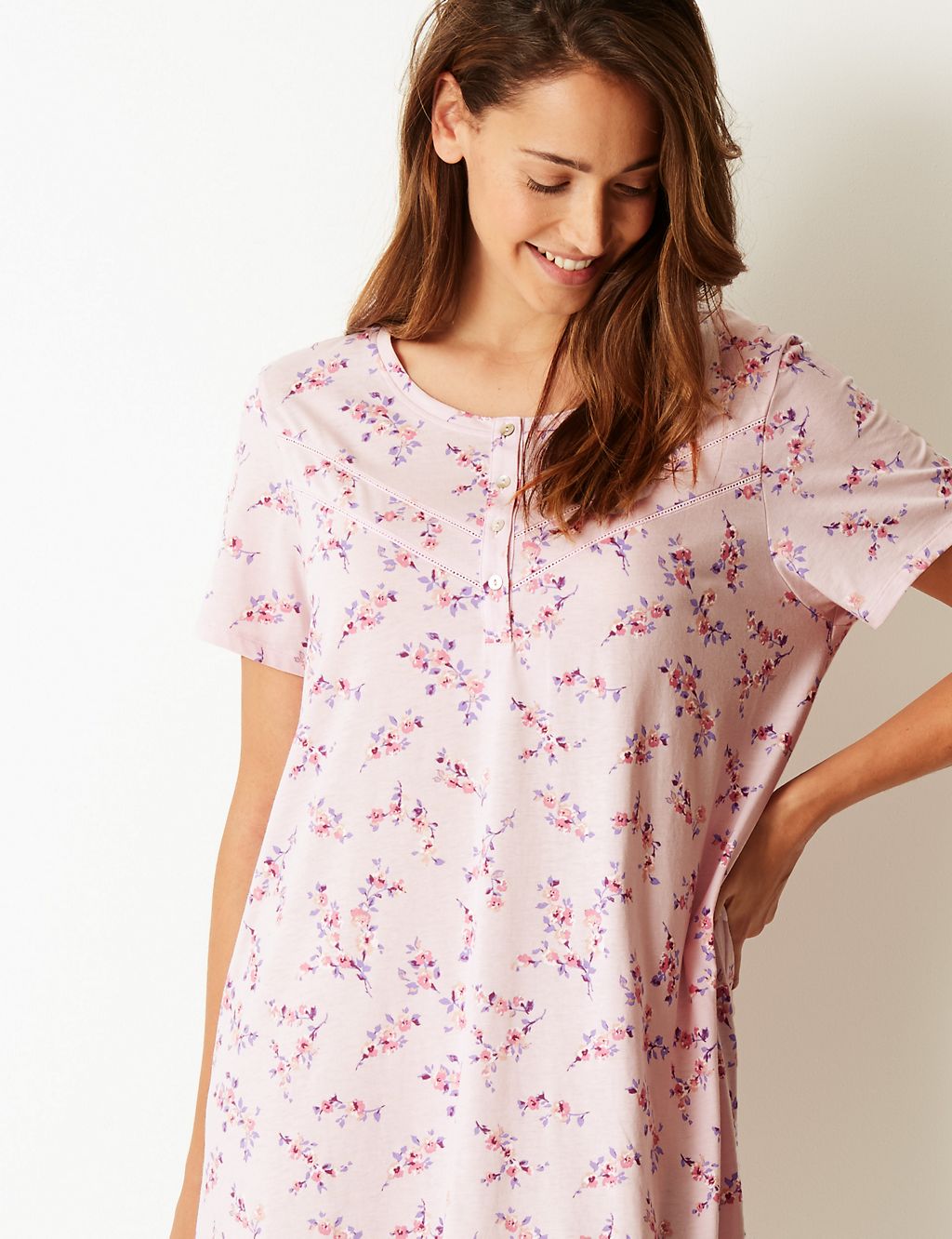 Cotton Rich Floral Print Nightdress 4 of 4