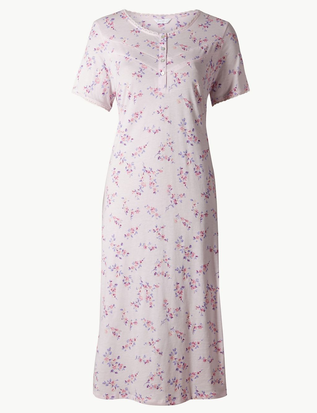 Cotton Rich Floral Print Nightdress 1 of 4