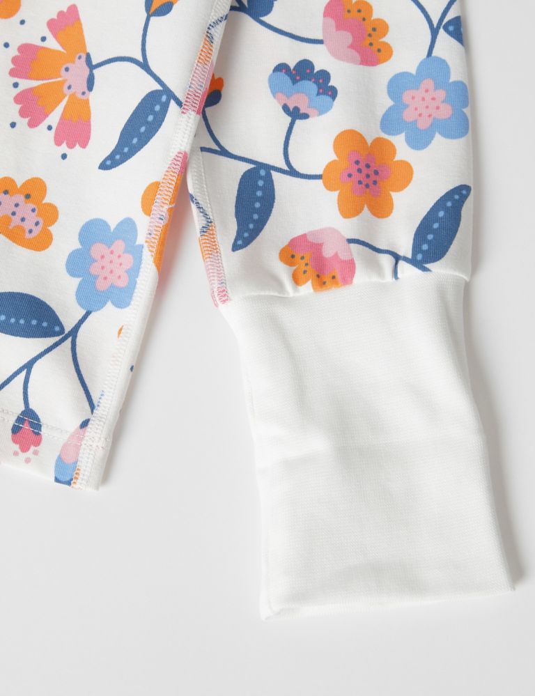 Cotton Rich Floral Pyjamas (1-10 Yrs) 3 of 3