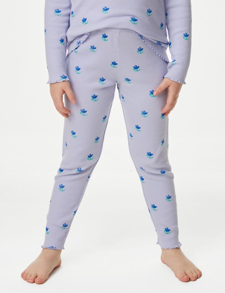 Cotton Rich Floral Pyjamas (1-8 Yrs) 4 of 4