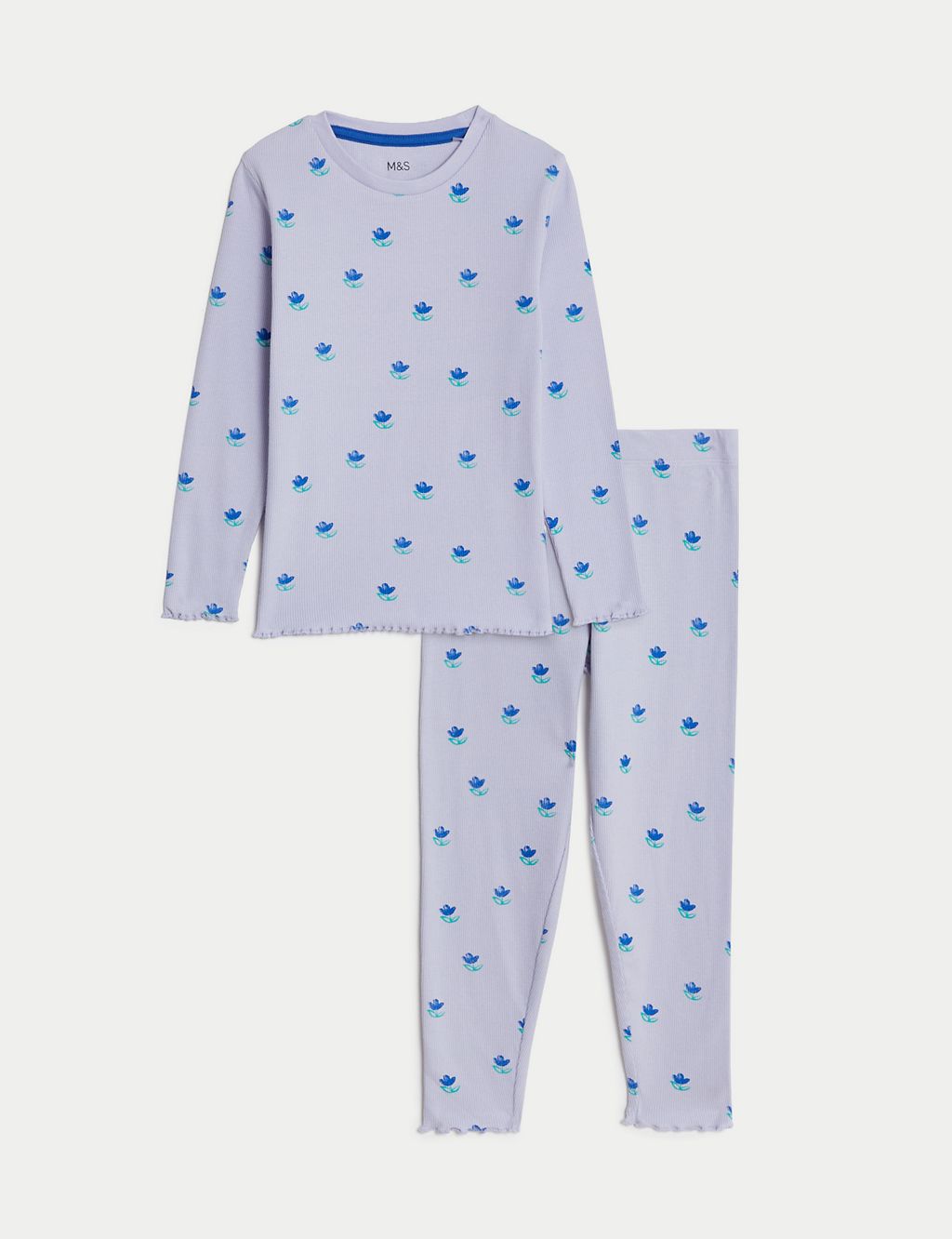 Cotton Rich Floral Pyjamas (1-8 Yrs) 1 of 4