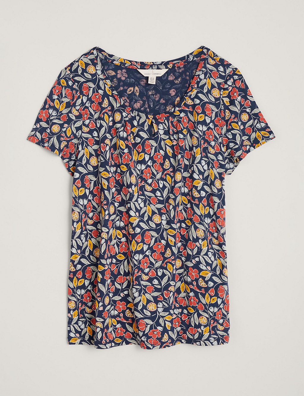 Cotton Rich Floral Short Sleeve Top 1 of 5