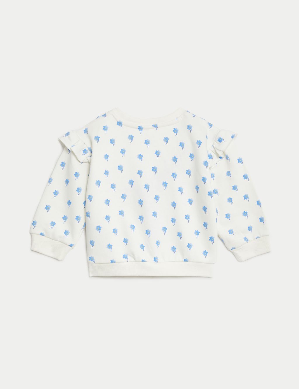 Cotton Rich Floral Sweatshirt (0-3 Yrs) 1 of 3