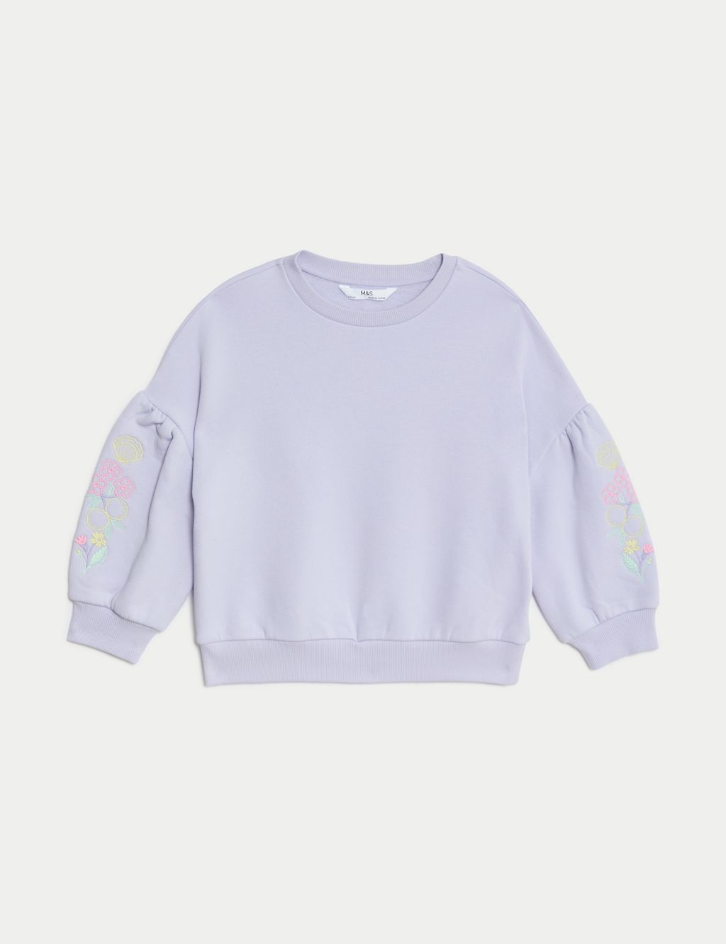 Cotton Rich Floral Sweatshirt (2-8 Yrs) 1 of 5