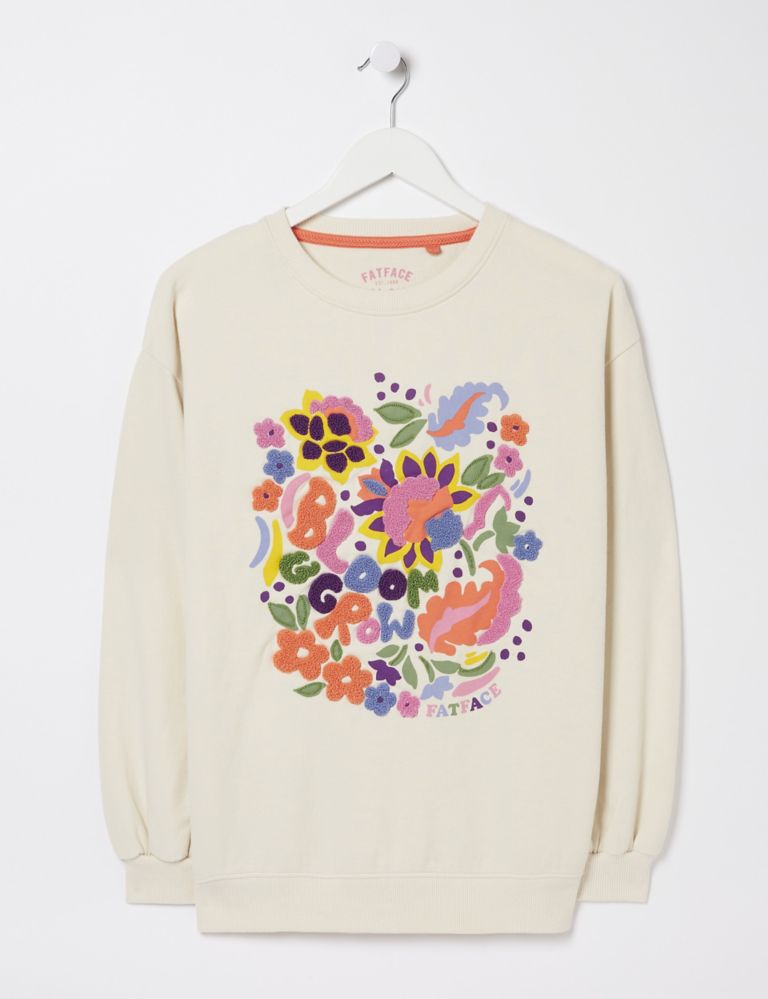 Cotton Rich Floral Sweatshirt 2 of 5