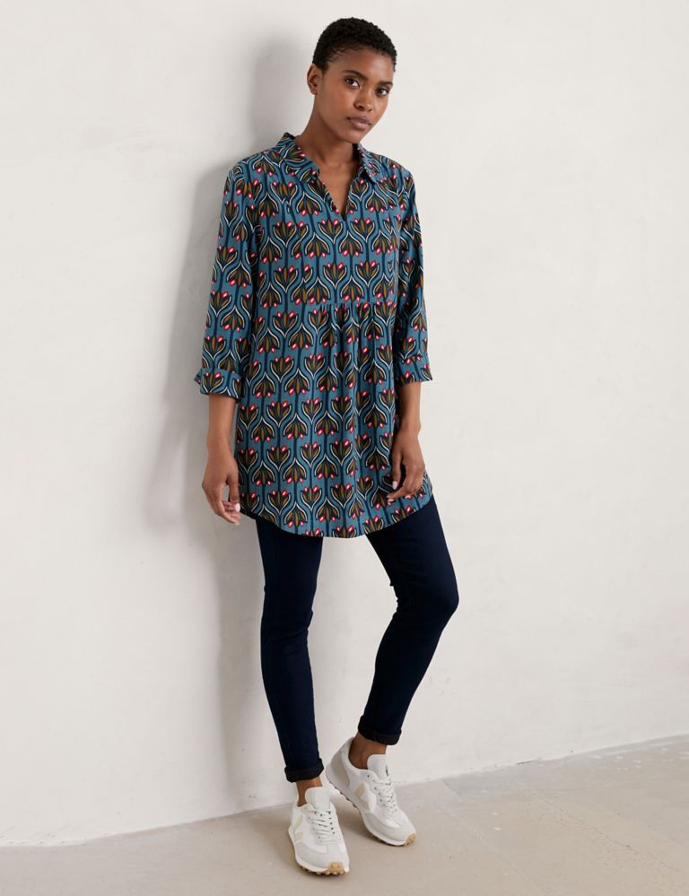 Cotton Rich Floral Tunic 1 of 5