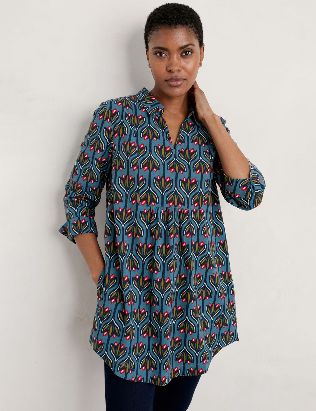 Cotton Rich Floral Tunic 2 of 5