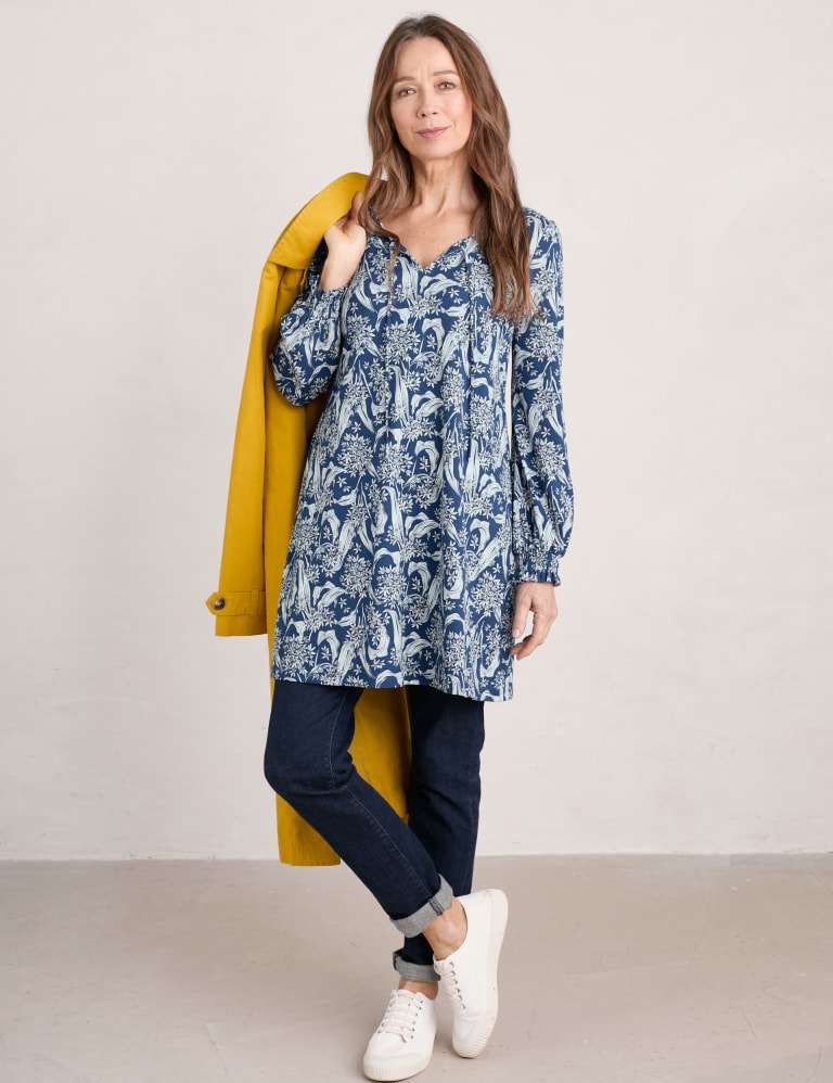 Needlework Longline Shirt - Organic cotton - Seasalt Cornwall