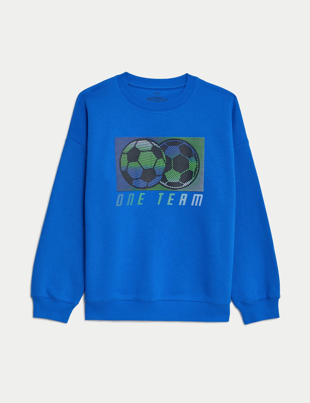 Cotton Rich Football Sweatshirt (6-16 Yrs) | M&S Collection | M&S