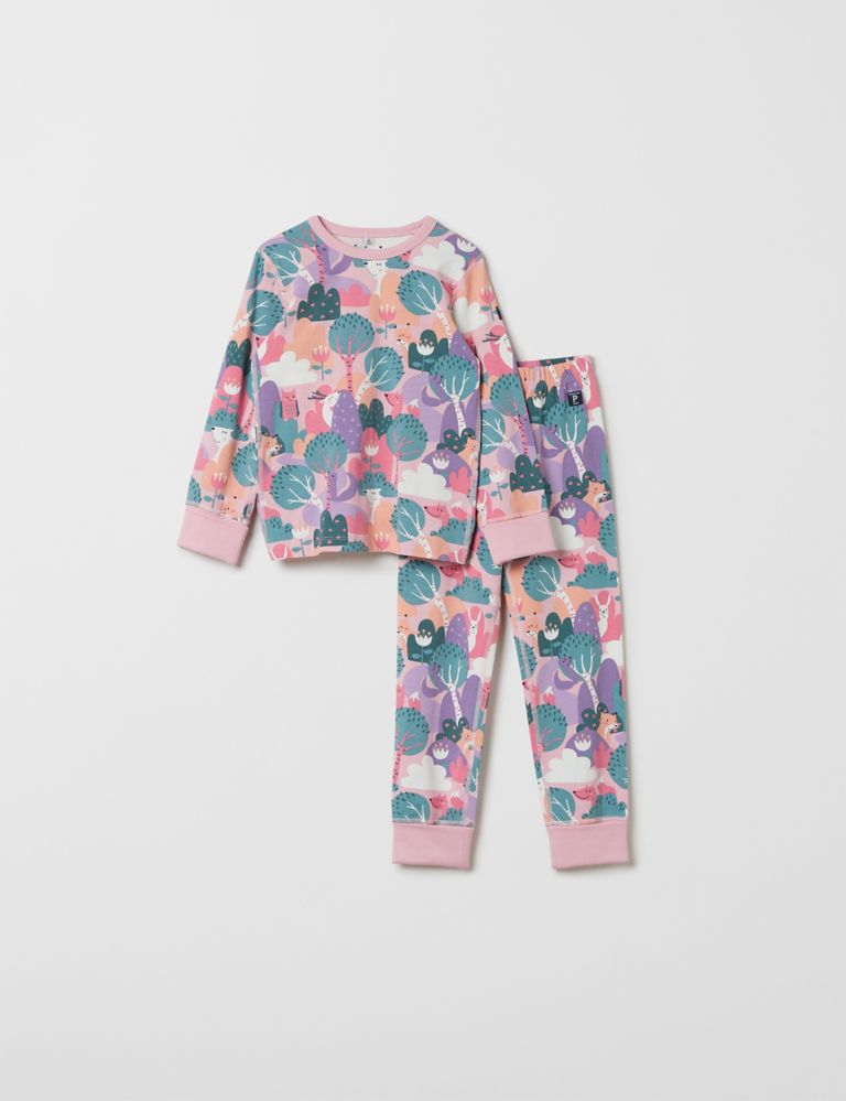 Cotton Rich Forest Print Pyjamas (1-10 Yrs) 1 of 3