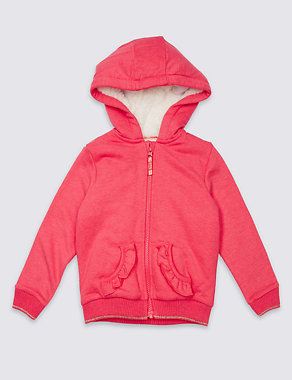 Cotton Rich Frill Hooded Top (3 Months - 5 Years) Image 2 of 4