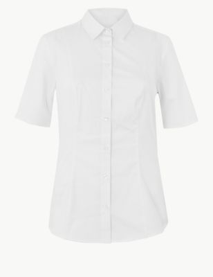 Cotton Rich Fuller Bust Shirt, M&S Collection