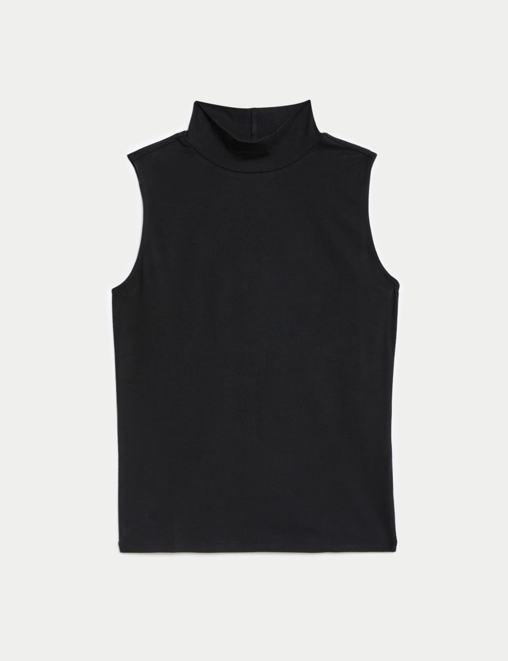 Cotton Rich Funnel Neck Vest Top M&S Collection M&S