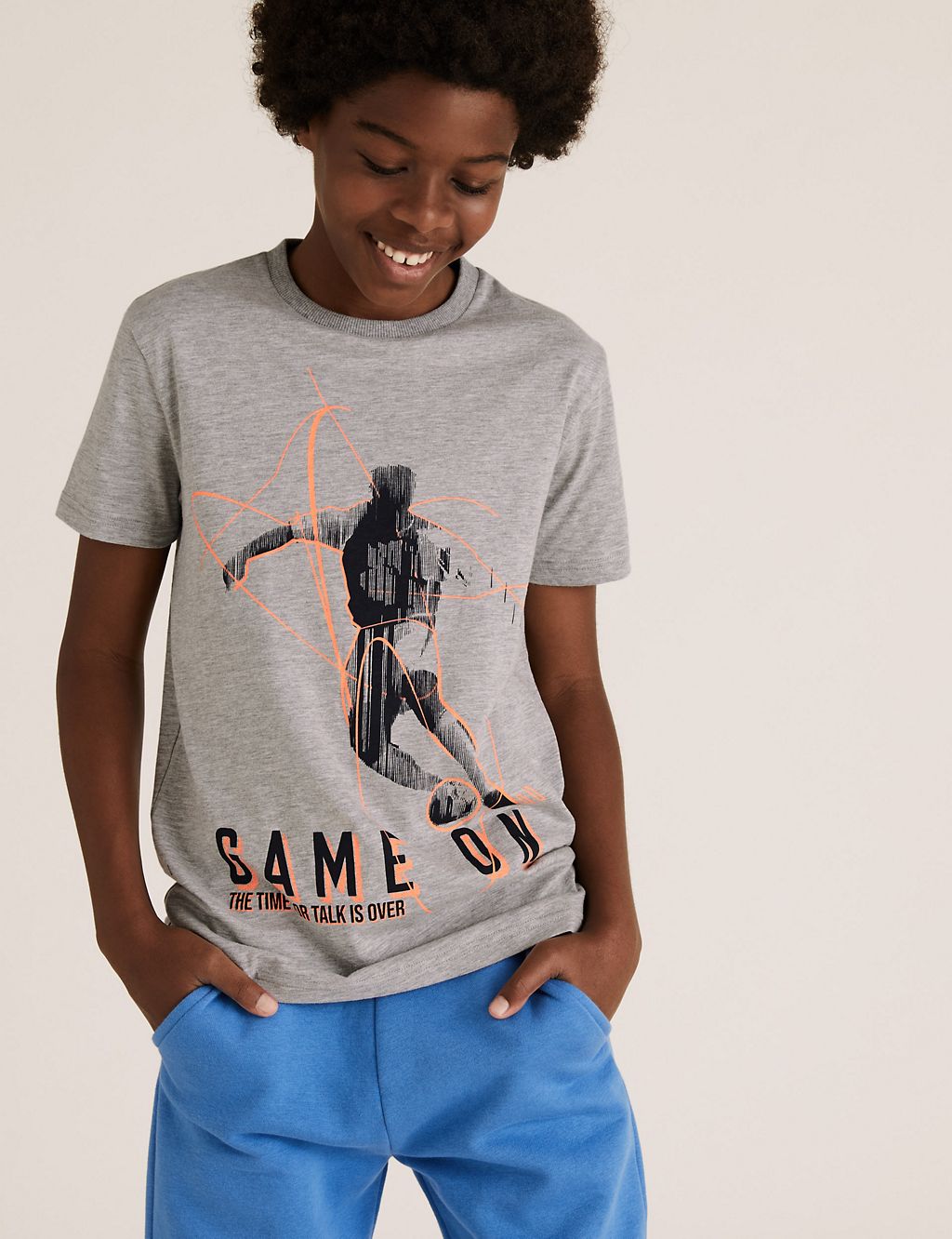 Cotton Rich Game On Slogan T-Shirt (6-16 Yrs) 3 of 4