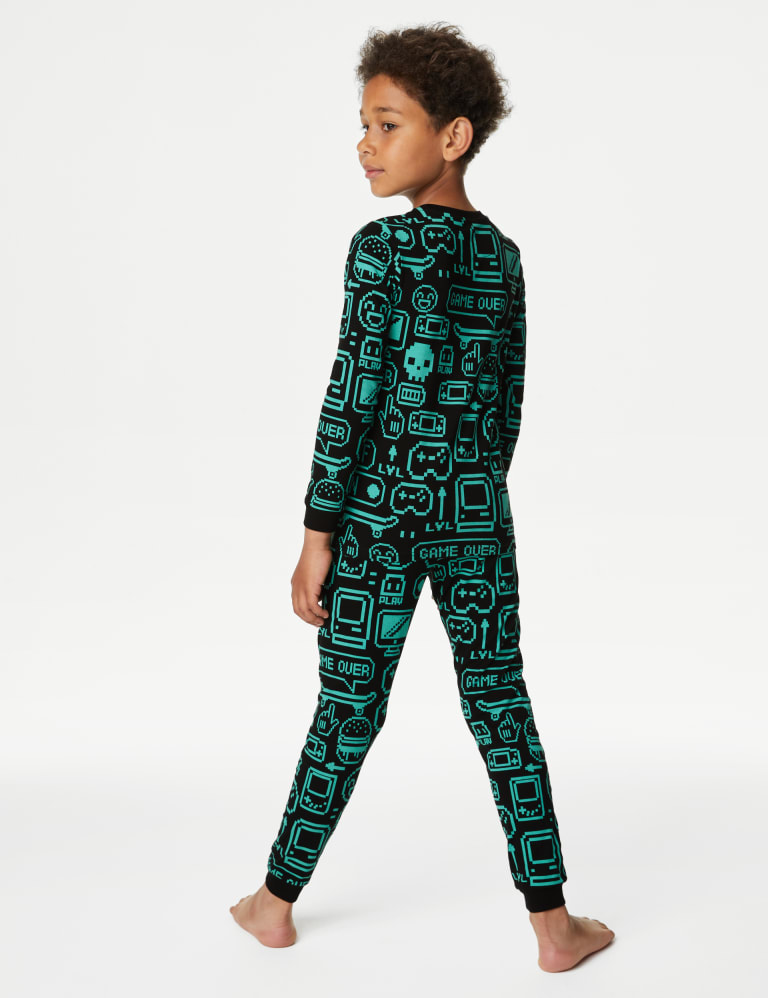 Cotton Rich Gaming Print Pyjamas 7 14 Yrs M S Collection M S