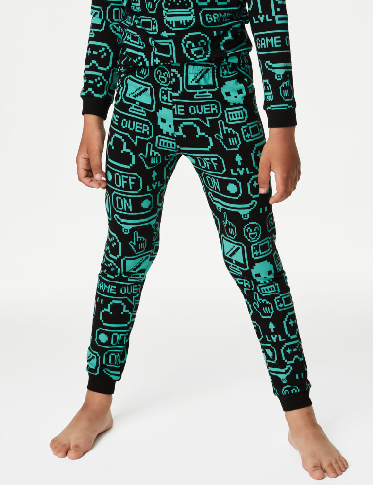 Cotton Rich Gaming Print Pyjamas (7-14 Yrs), M&S Collection