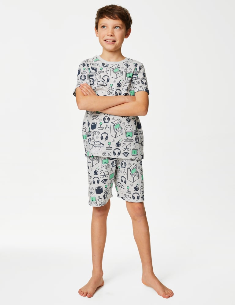 Cotton Rich Gaming Pyjamas 7 14 Yrs M S Collection M S