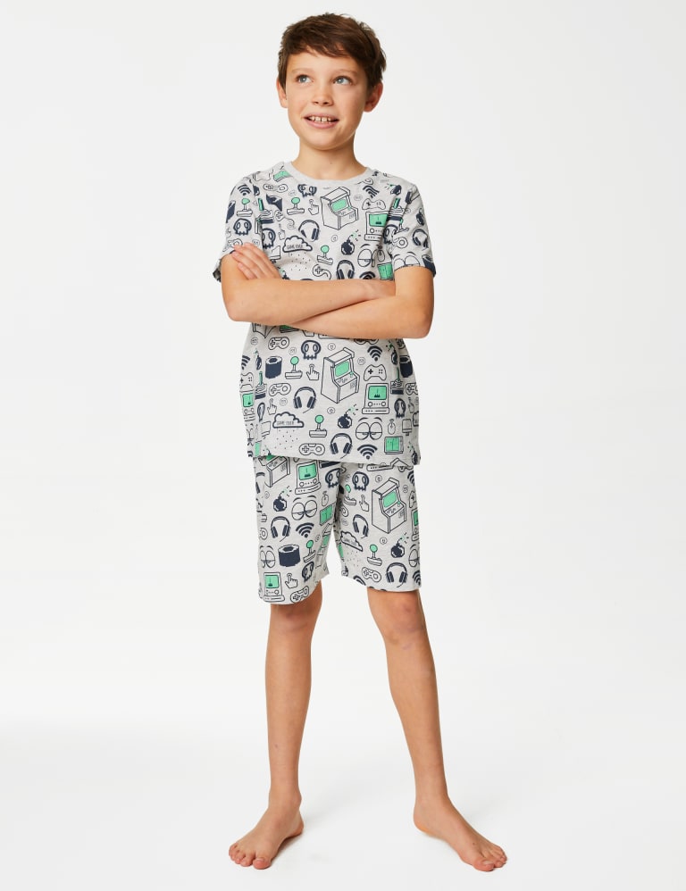 Cotton Rich Gaming Pyjamas (7-14 Yrs) 1 of 5