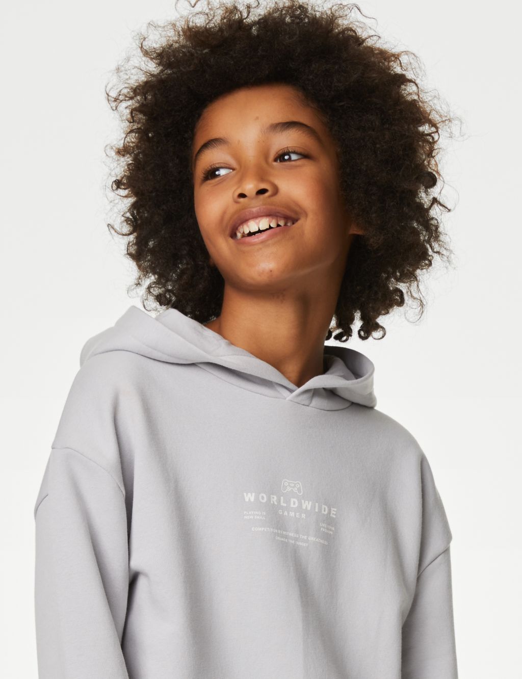 Cotton Rich Gaming Slogan Hoodie (6-16 Yrs) | M&S Collection | M&S