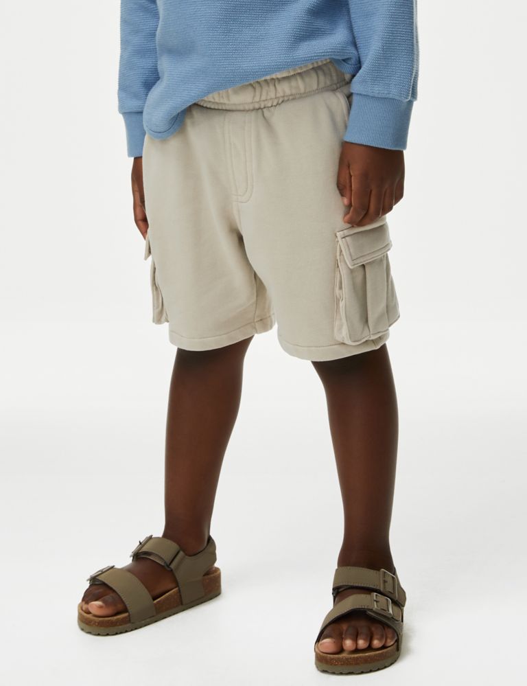 Cotton Rich Garment Dyed Cargo Shorts (2-8 Yrs) 4 of 5