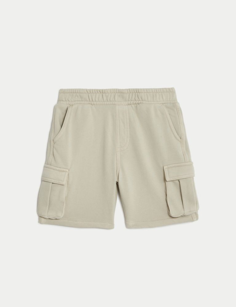 Cotton Rich Garment Dyed Cargo Shorts (2-8 Yrs) 2 of 5