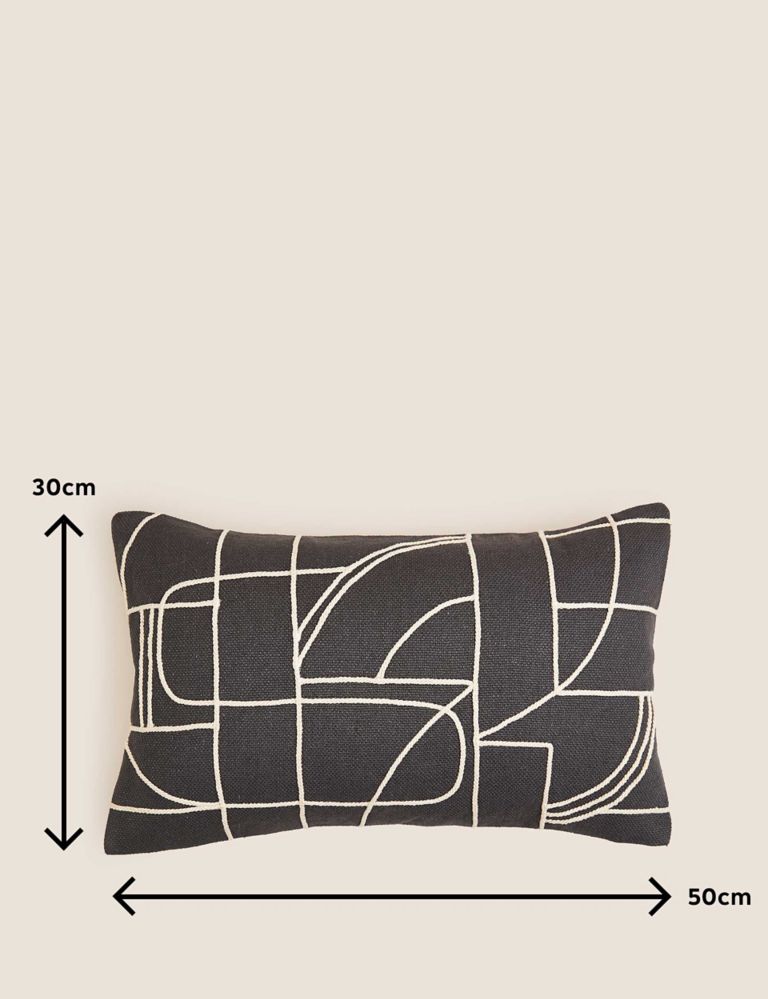 Cotton Rich Geometric Bolster Cushion 6 of 6