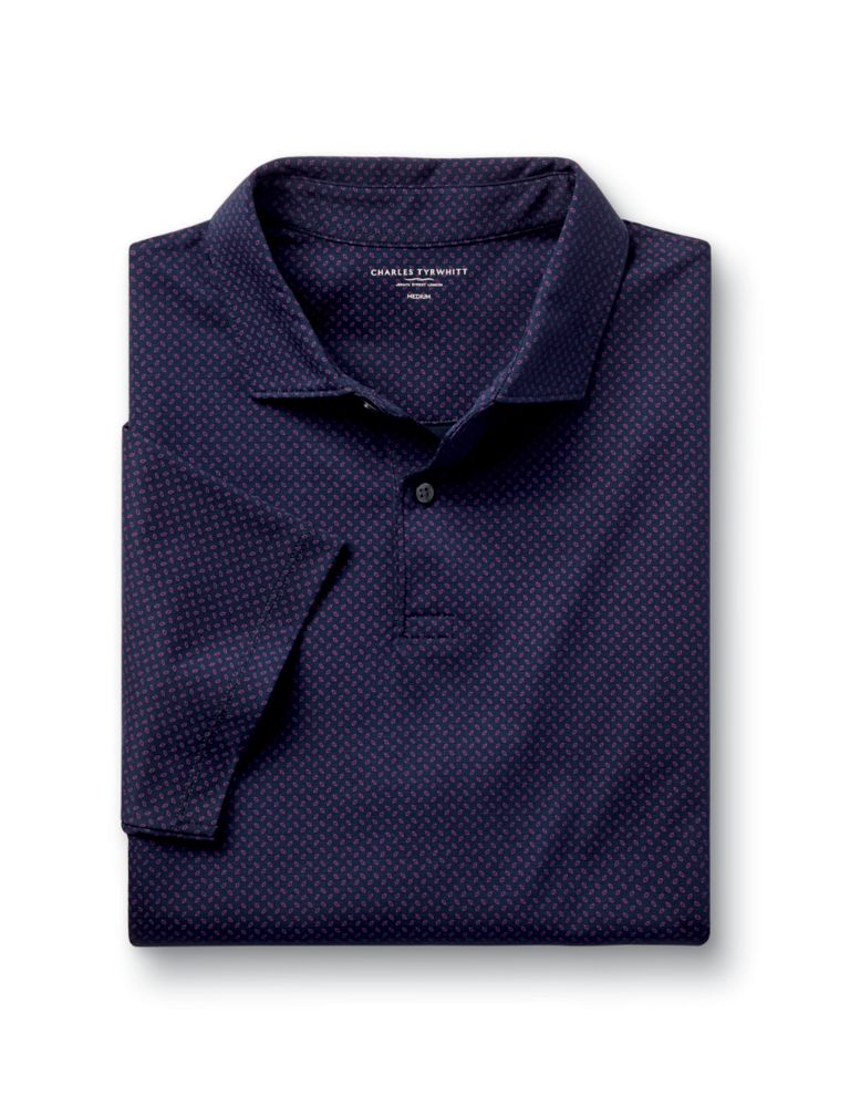 Cotton Rich Geometric Polo Shirt 2 of 6
