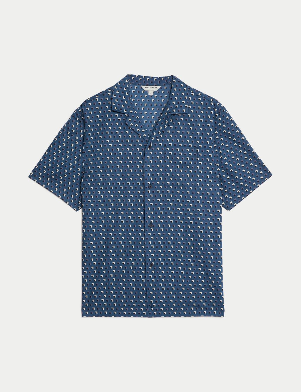 Cotton Rich Geometric Print Pyjama Top 1 of 5