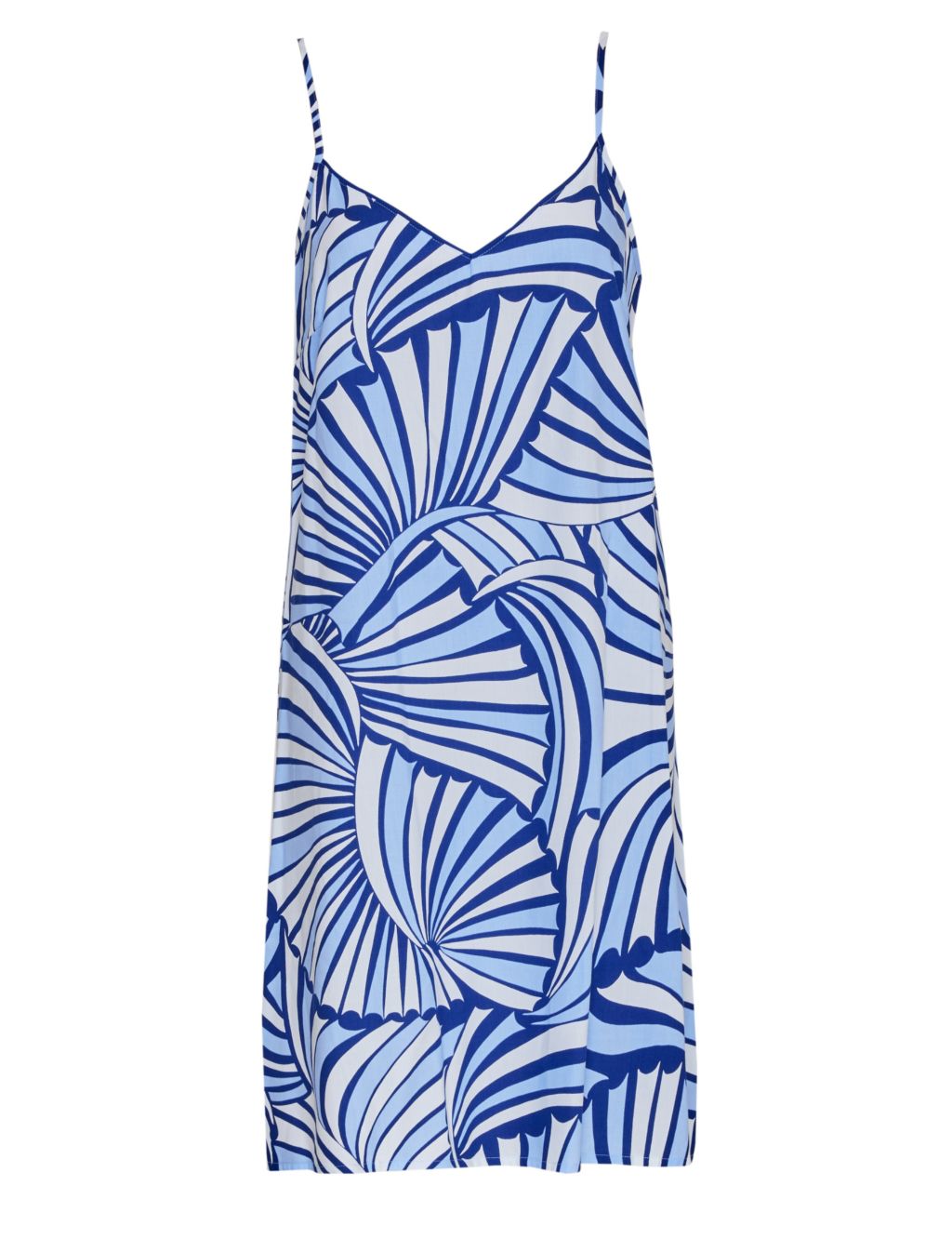 Cotton Rich Geometric Print Strappy Chemise 1 of 4