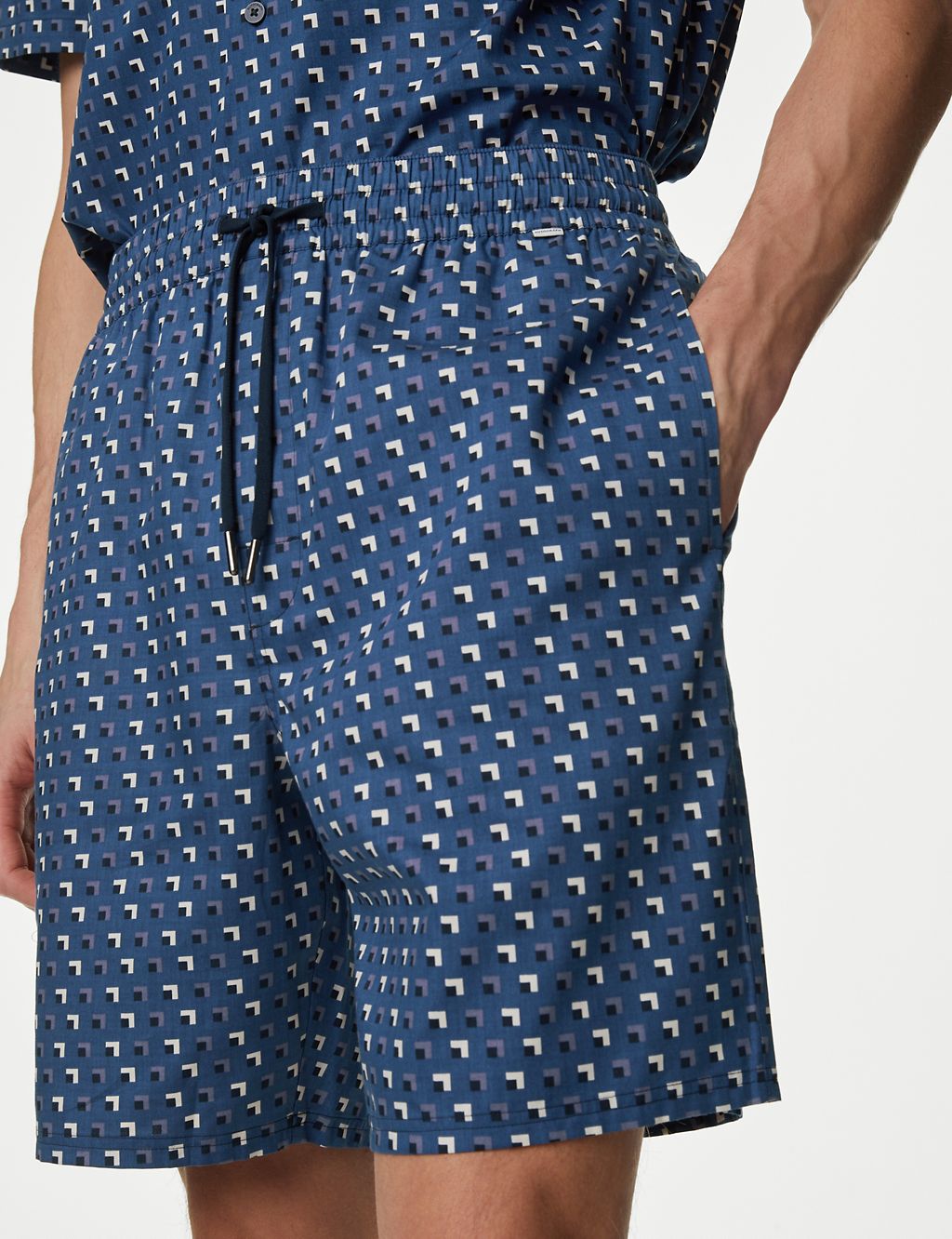 Cotton Rich Geometric Pyjama Shorts 4 of 5