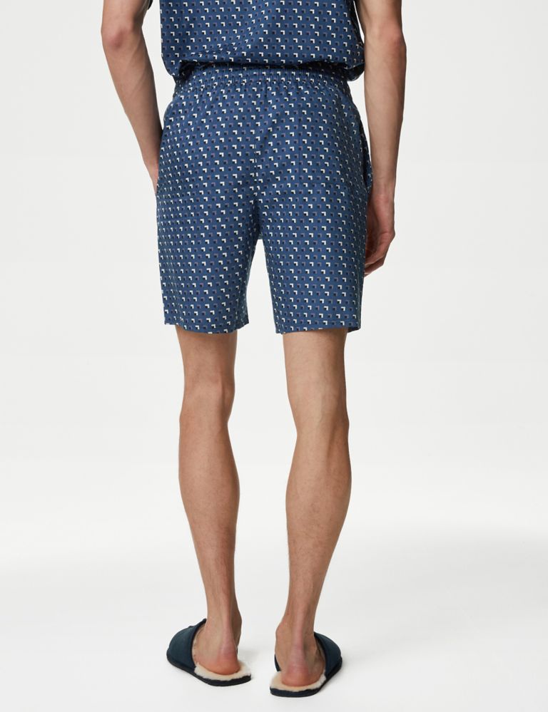 Cotton Rich Geometric Pyjama Shorts 5 of 5