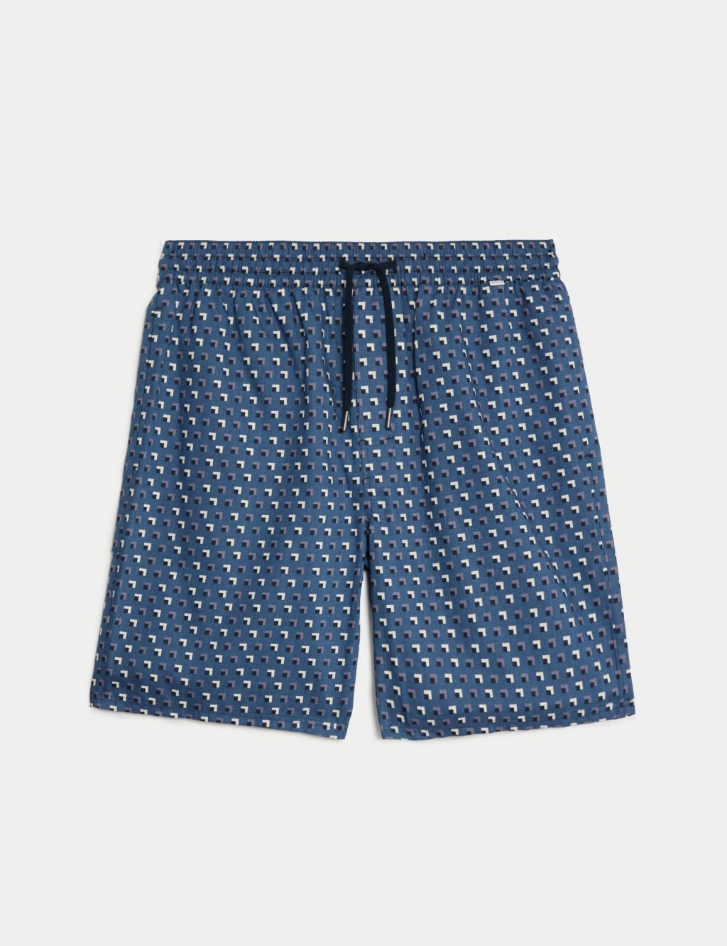 Cotton Rich Geometric Pyjama Shorts 1 of 5