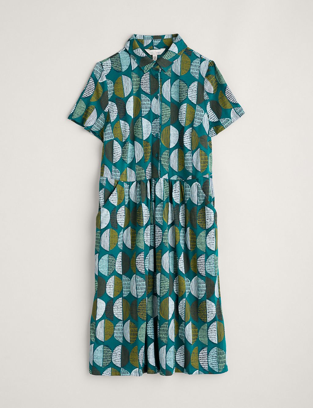 Cotton Rich Geometric Shirt Dress 1 of 5