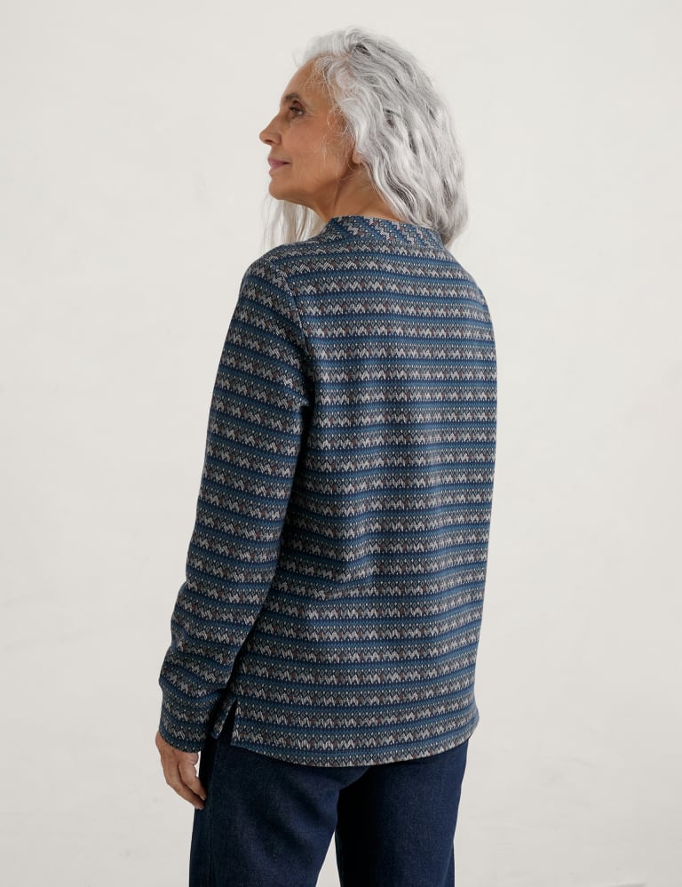 Cotton Rich Geometric Sweatshirt 4 of 5