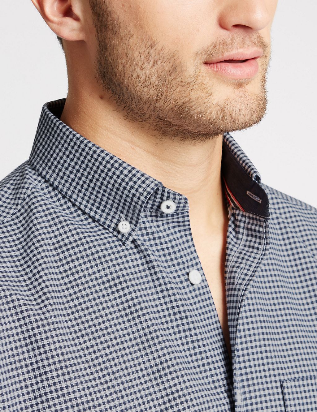 Cotton Rich Gingham Checked Shirt 4 of 5