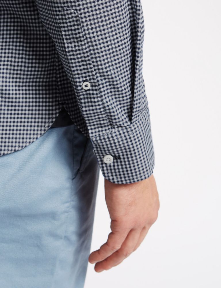 Cotton Rich Gingham Checked Shirt 5 of 5