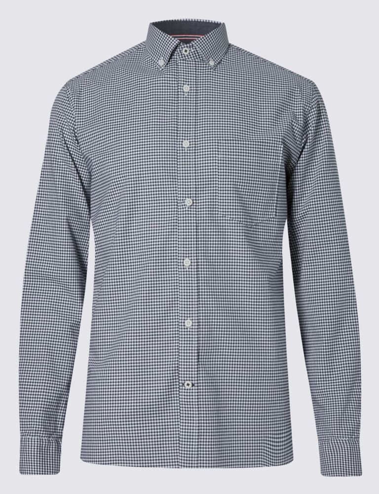 Cotton Rich Gingham Checked Shirt 2 of 5