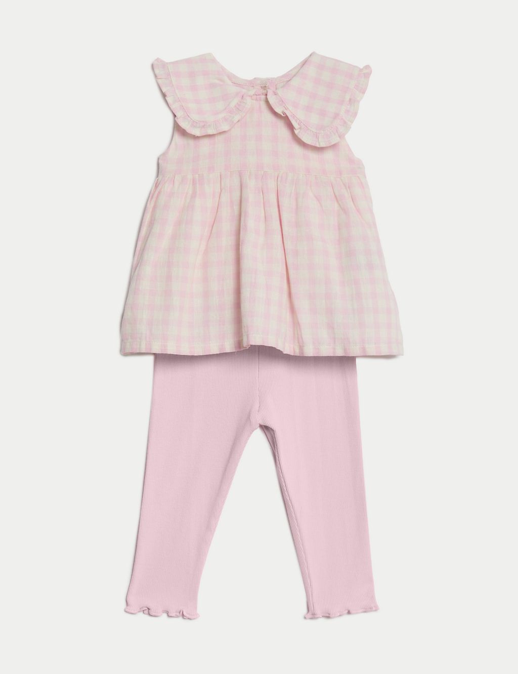 Cotton Rich Gingham Outfit (0-3 Yrs) 1 of 9